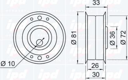 IPD 14-0103 - Обтяжна ролка, ангренаж vvparts.bg