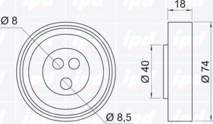 IPD 14-0845 - Паразитна / водеща ролка, пистов ремък vvparts.bg