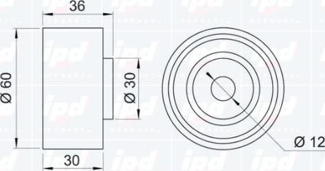 IPD 14-0812 - Паразитна / водеща ролка, зъбен ремък vvparts.bg