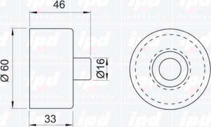 IPD 14-0308 - Паразитна / водеща ролка, зъбен ремък vvparts.bg