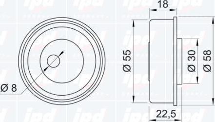 IPD 14-0758 - Обтяжна ролка, ангренаж vvparts.bg