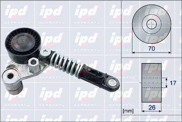 IPD 15-4091 - Ремъчен обтегач, пистов ремък vvparts.bg