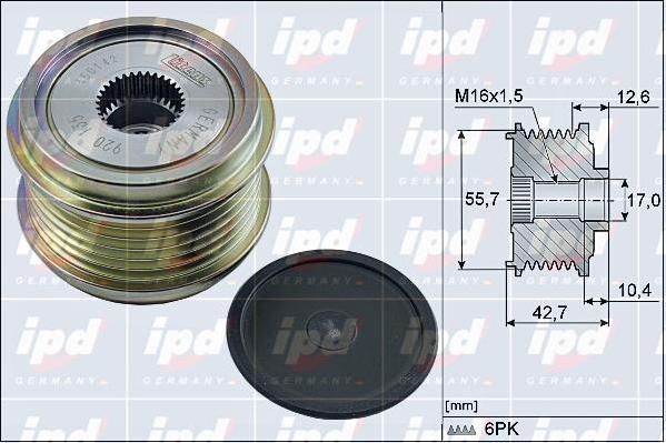 IPD 15-4098 - Ремъчна шайба, генератор vvparts.bg