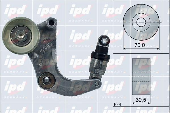 IPD 15-4012 - Ремъчен обтегач, пистов ремък vvparts.bg