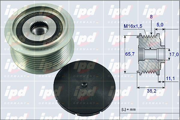 IPD 15-4080 - Ремъчна шайба, генератор vvparts.bg