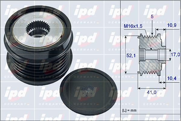 IPD 15-4035 - Ремъчна шайба, генератор vvparts.bg