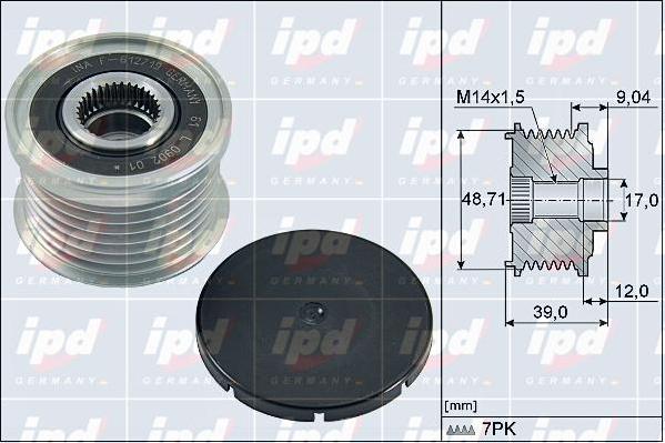 IPD 15-4155 - Ремъчна шайба, генератор vvparts.bg