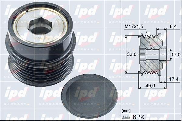 IPD 15-4158 - Ремъчна шайба, генератор vvparts.bg