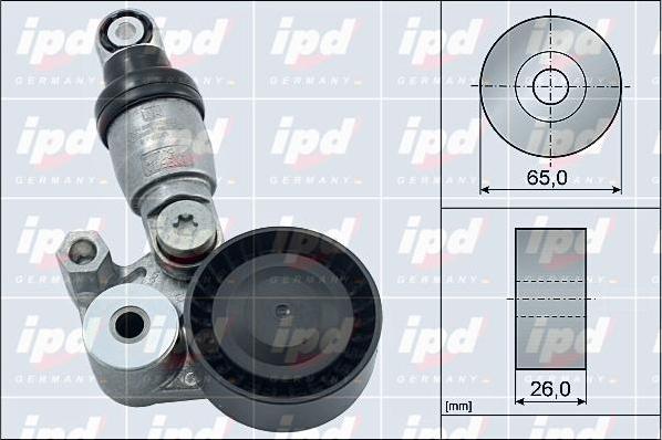 IPD 15-4126 - Ремъчен обтегач, пистов ремък vvparts.bg