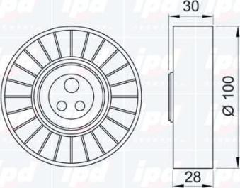 IPD 15-0942 - Паразитна / водеща ролка, пистов ремък vvparts.bg