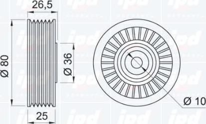 IPD 15-0938 - Паразитна / водеща ролка, пистов ремък vvparts.bg
