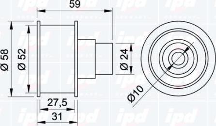 IPD 15-0440 - Паразитна / водеща ролка, зъбен ремък vvparts.bg