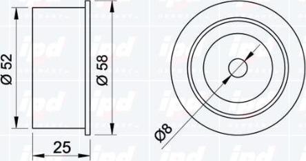 IPD 15-0454 - Паразитна / водеща ролка, зъбен ремък vvparts.bg