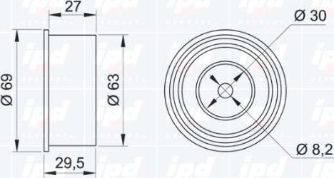 IPD 15-0452 - Паразитна / водеща ролка, зъбен ремък vvparts.bg