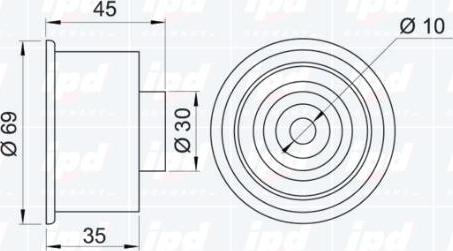 IPD 15-0557 - Паразитна / водеща ролка, зъбен ремък vvparts.bg