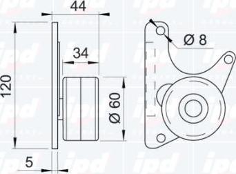 IPD 15-0510 - Паразитна / водеща ролка, зъбен ремък vvparts.bg