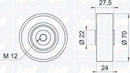 IPD 15-0535 - Паразитна / водеща ролка, пистов ремък vvparts.bg