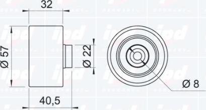 IPD 15-0522 - Паразитна / водеща ролка, зъбен ремък vvparts.bg