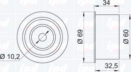 IPD 15-0647 - Паразитна / водеща ролка, зъбен ремък vvparts.bg