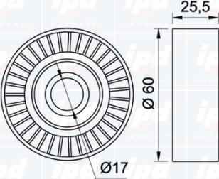 IPD 15-0059 - Паразитна / водеща ролка, пистов ремък vvparts.bg