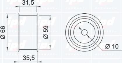 IPD 15-0089 - Паразитна / водеща ролка, зъбен ремък vvparts.bg