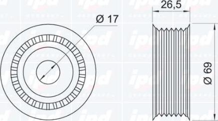 IPD 15-0026 - Паразитна / водеща ролка, пистов ремък vvparts.bg