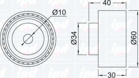 IPD 15-0150 - Паразитна / водеща ролка, зъбен ремък vvparts.bg