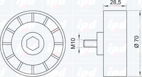 IPD 15-0168 - Паразитна / водеща ролка, пистов ремък vvparts.bg