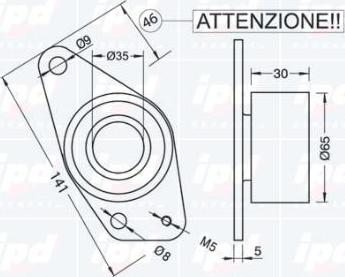 IPD 15-0335 - Паразитна / водеща ролка, зъбен ремък vvparts.bg