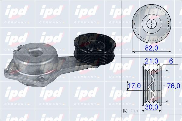 IPD 15-3946 - Ремъчен обтегач, пистов ремък vvparts.bg