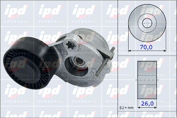 IPD 15-3959 - Ремъчен обтегач, пистов ремък vvparts.bg