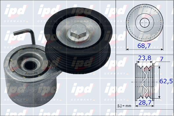 IPD 15-3960 - Ремъчен обтегач, пистов ремък vvparts.bg