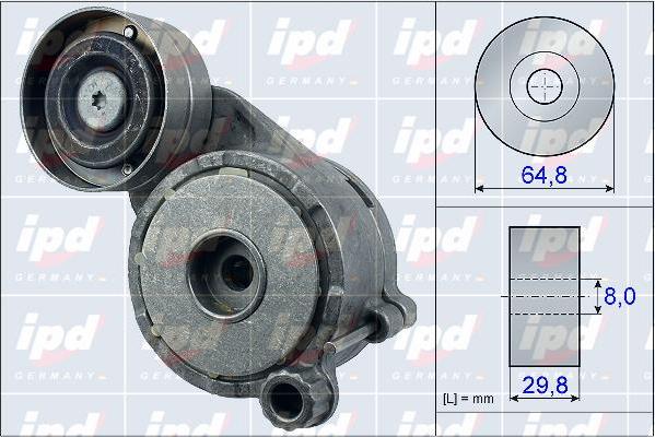 IPD 15-3961 - Ремъчен обтегач, пистов ремък vvparts.bg