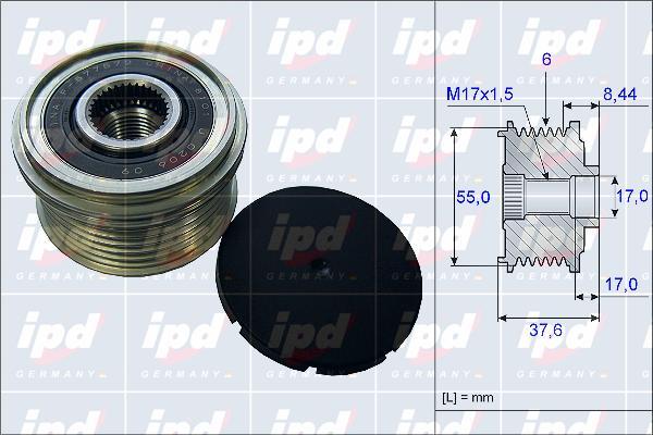 IPD 15-3968 - Ремъчна шайба, генератор vvparts.bg