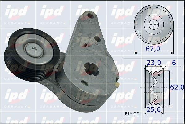 IPD 15-3903 - Ремъчен обтегач, пистов ремък vvparts.bg