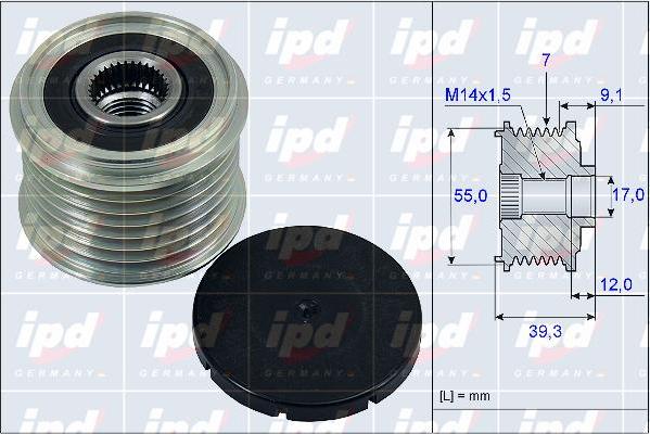 IPD 15-3910 - Ремъчна шайба, генератор vvparts.bg