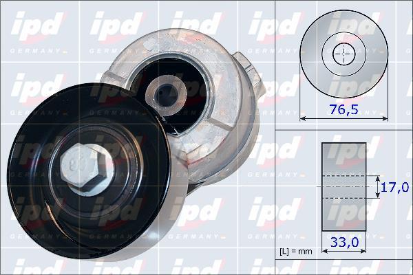 IPD 15-3973 - Ремъчен обтегач, пистов ремък vvparts.bg