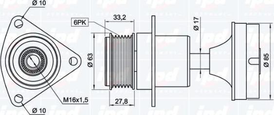 IPD 15-3499 - Ремъчна шайба, генератор vvparts.bg