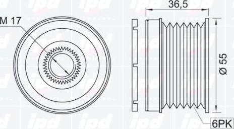 IPD 15-3447 - Ремъчна шайба, генератор vvparts.bg