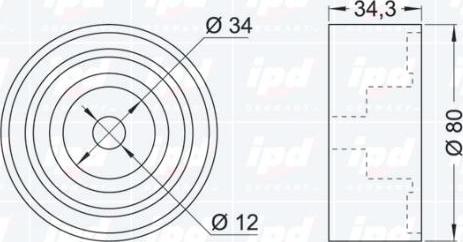 IPD 15-3423 - Паразитна / водеща ролка, зъбен ремък vvparts.bg