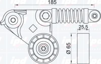 IPD 15-3090 - Ремъчен обтегач, пистов ремък vvparts.bg