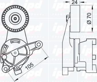 IPD 15-3079 - Ремъчен обтегач, пистов ремък vvparts.bg