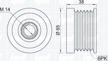 IPD 15-3074 - Ремъчна шайба, генератор vvparts.bg