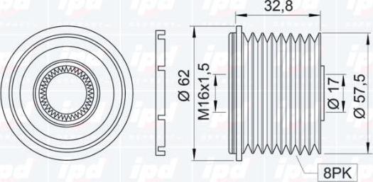 IPD 15-3194 - Ремъчна шайба, генератор vvparts.bg