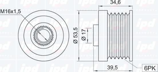 IPD 15-3196 - Ремъчна шайба, генератор vvparts.bg