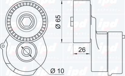 IPD 15-3159 - Ремъчен обтегач, пистов ремък vvparts.bg