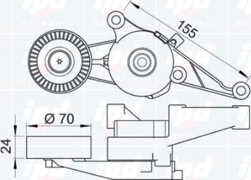 IPD 15-3155 - Ремъчен обтегач, пистов ремък vvparts.bg