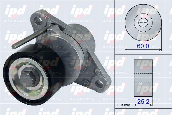 IPD 15-3891 - Ремъчен обтегач, пистов ремък vvparts.bg