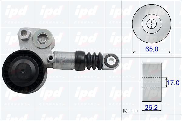 IPD 15-3841 - Ремъчен обтегач, пистов ремък vvparts.bg