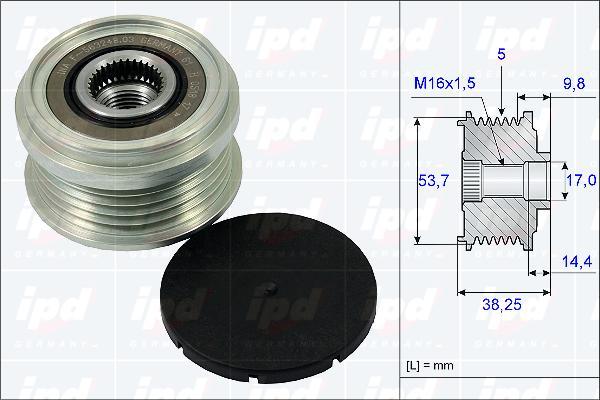 IPD 15-3865 - Ремъчна шайба, генератор vvparts.bg